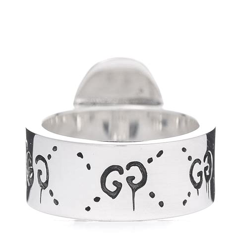 gucci ghost sterling silver ring.